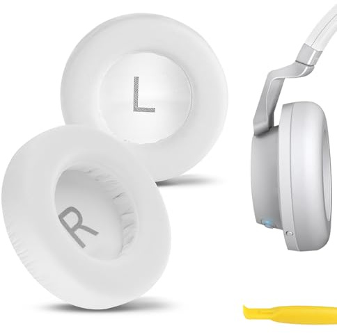 Geekria Coussinets d’Oreille de Remplacement pour Casques AKG K845BT/ K845/ K545/ K540, Coussinets d’Oreille, pièces de réparation (Blanc)
