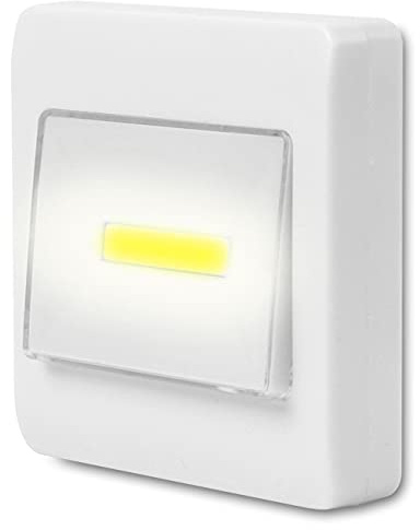 Eaxus® LED Wandlampe Batteriebetrieben - Küchenleuchte, Lichtschalter für Küche, Garage & Co. Schrankleuchte, Weiß