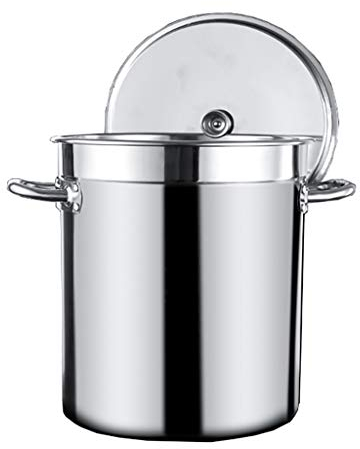 Máquina De Valores Grande, Comercial/Doméstico 304 Sopa De Acero Inoxidable/Olla De Cocción Con Tapa Para Cocina De Gas/Cocina De Inducción (15-80L) (Size : 15L)