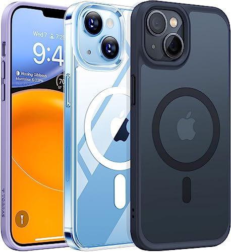 TORRAS Guardian-Mag für iPhone 14 Hülle für MagSafe Zertifizierte Militärschutz und Magnetkraft Handyhülle iPhone 14 Case Stoßfest Kratzfest Schutzhülle Cover Edle Matt Schwarz