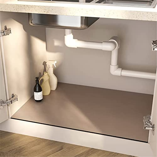 QUANUR Alfombrilla para Debajo del Fregadero,Forro Impermeable para fregaderos de Cocina y baño,Protector Bajo Fregadero,Protector Mueble Fregadero. Organizador Bajo Fregadero