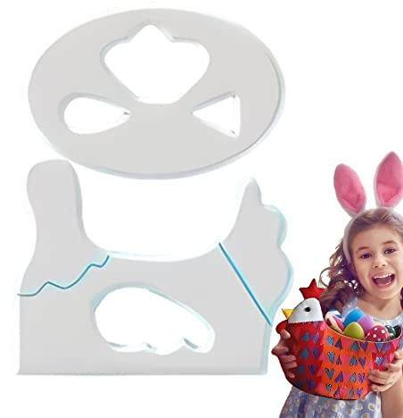 Pomurom Eierkorb-Vorlagen | Kreative Hühnerei-Korb-Vorlage,Acryl-Schnittmuster-Vorlage Neues -Quilten-Nähen-Handwerk-Stickerei-handgemachte Geschenke