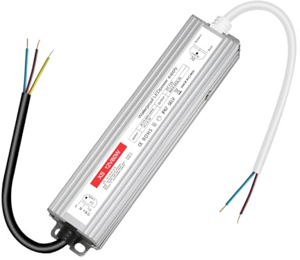 Transformateur 220V 12V LED 80W, alimentation 12v 80w 6.7A | led driver 12v étanche IP67, Transfo AC à DC, convertisseur 220v 12v, pour G4, GU5.3, MR11, MR16, Bande LED, Non Dimmable
