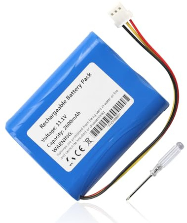 MULS 2600mAh Cleaner Battery Replacement for Moneual Everybot RS500 Everybot RS700 Part NO: 12J001609 Rechargeable 11.1V with Tools