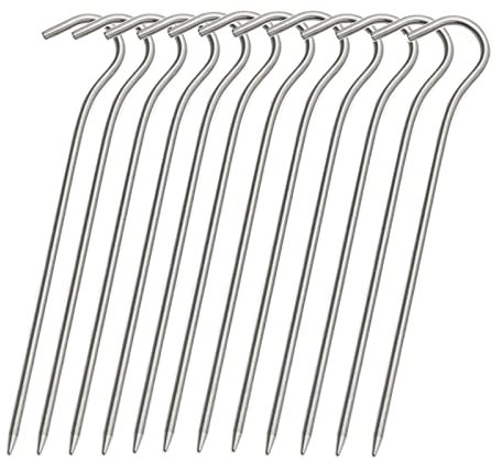 Titan-Zeltheringe, Zeltheringe, Camping-Zeltpflöcke, ultraleichte Zeltnägel, tragbare Winkel-Zelthaken aus Metall für den Außenbereich, für Reisen im Freien, Wandern, Camping (bunt, 6 Stück) (Tit