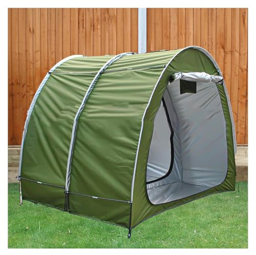 YSMSMZJK 2 PCS Storage Sheds Can Be Spliced Bike Tent Outdoor Storage Waterproof with Double Doors for 2-5 Bikes Electric Bike Cover Waterproof Outdoor,Green