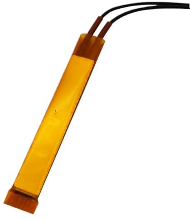 BGFIVKAD Élément Chauffant 100x15x3.5mm, 5 pièces, 12V/24V/110V, Thermostat à Film Mince, Coque en Aluminium, Plaque chauffante en céramique(12V 80Degree)