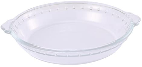 Garneck Teglia Per Torta in Vetro Trasparente Tortiera Piatto Per Torta Per Cucinare e Servire Torte Quiche Crostate e Altri Cibi Resistente Al Calore Non Poroso Compatibile Con Frigorifer