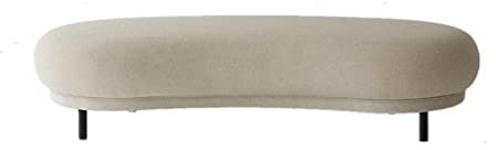 Sgabello per letto Sgabello imbottito in tessuto a mezzaluna, Sgabello per divano Negozio di abbigliamento Guardaroba Sgabello per cambio scarpe Sgabello per terminale del letto in tessuto Sgabelli