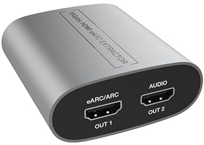 MINLIU HDMI eARC audio Extractor, 4K@60Hz eARC/ARC audio extraction to HDMI audio port output, support PCM 2.0, LPCM 5.1 / LPCM 7.1CH, DTS-HD Master Audio