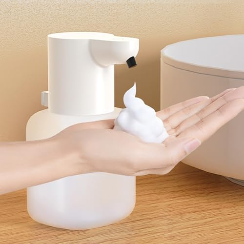 Automatischer Schaumstoffseifenspender, 420ml berührungslose Geschirrseifenspender, USB-Aufladung IPX5 wasserdicht, 4 Dosierstufen, Schaumstoffspender für Küche Badezimmer Hotel