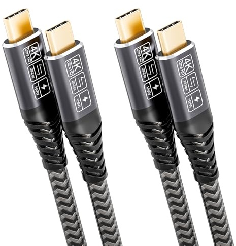 CAKOBLE USB C Kabel 3m,[2 Stück 3m] 100W USBC 3.2 20 Gbps Ladekabel, 4K@60Hz USB C kabel Lang Kompatibilität Thunderbolt 3 Kabel usb c datenkabel Für iPhone 16, MacBook,S25/S24,Laptop,Monitor