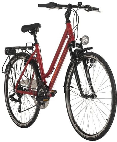 DACAPO Trekkingrad Damen 28'' Metropolis Rot Flachlenker 21 Gänge RH 48 cm
