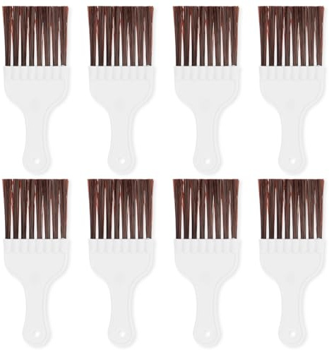 8Pcs Air Conditioner Condenser Fin Cleaning Brush Plastic Coil Condenser Brush Refrigerator Coil Fin Cleaner Brush Air Conditioner Fin Comb Condenser Cleaning Brush for Air Condition (Orange)