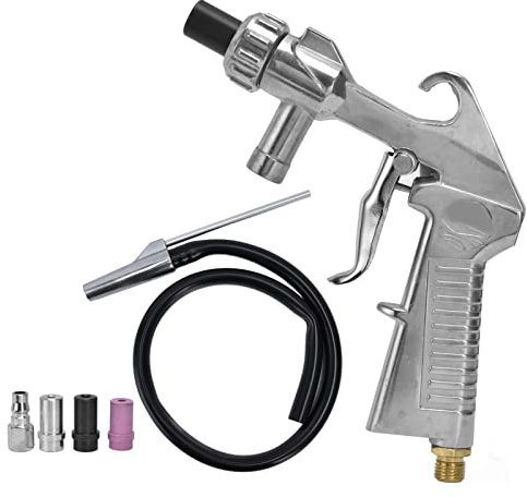 Kit sabbiatrice pneumatica industriale Pistola sabbiatrice professionale per carichi pesanti con ugelli Strumento di pulizia ad alta pressione per rimozione ruggine Lucidatura