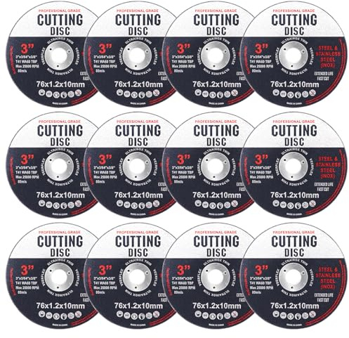 12 Disco de Corte, 76 mm discos de amoladora angular para metal, discos de amoladora para cortar madera de metal