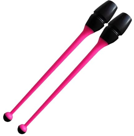 Aymzbd Dispositivo di Allenamento con Barra Ginnica in 2 Pezzi per La Danza, Adatto a Bambini E Adulti, Esercizi, Rotazione Artistica, Ritmica Collegabile, Rosa