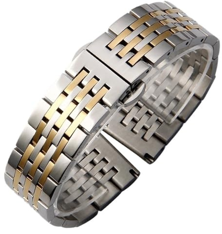 Rostfritt stål reservarmband for män och kvinnor med avtagbar länk justerbart vikspänne i metall
