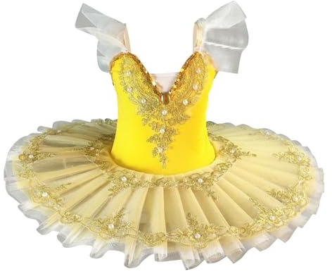 Ballettkleidung Mädchen Kinder Spitze Bestickte Tutu Rock Dancewear Balett Eiskunstlauf Rollkunstlauf Tanzkleid Tüll Ballettkleid Ballettanzug Kleinkind Turnanzug Teenager Balett Kleid Gr.100-160