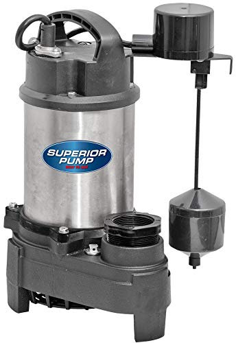 Superior Pump 92151 1 HP Cast Iron Sump Pump Side Discharge with Vertical Float Switch