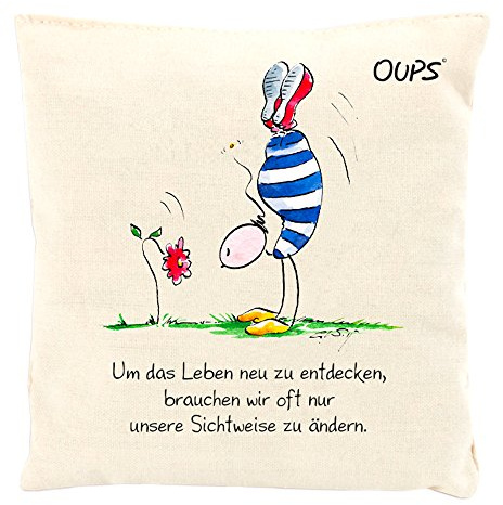 Kräuter Duftkissen Duftkuschler mit Einer liebenswerten Botschaft von Oups: Um das Leben neu zu entdecken..., 11x11 cm