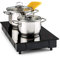Klarstein Induction Hob, 3100W Electric Hob Induction Cooker, 2 Ring Electric Pan Hob, Free Standing Table Top Cookers w/ 2 Hobs, Modern Induction Heater