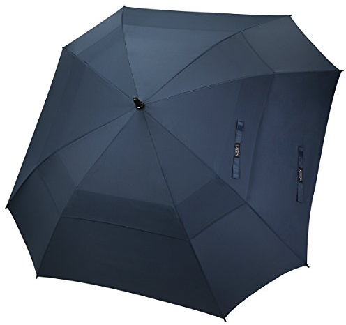G4Free 152 cm (62 tum) automatiskt öppet golfparaply dubbel baldakin fyrkantigt paraply extra stort ventilerat vindtätt stick paraplyer för män och kvinnor