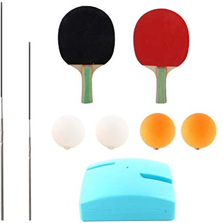 Tubayia Mini Tischtennis Set Tischtennisschläger Pingpong Ball Trainingshilfe für Kinder und Erwachsene