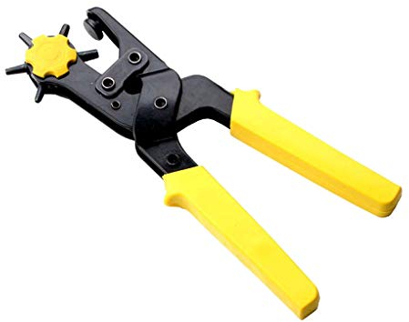 RONGJJ Schleifstab Gürtellochzange, Heavy Duty Leder Locher Revolverlochzange, Multi Sized, Puncher Für Gürtel, Kunsthandwerk, Karte, Gummi Platten