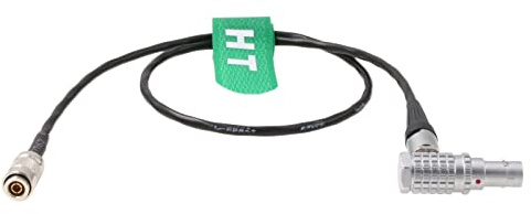 HangTon Timecode Cable UltraSync ONE DIN1.0/2.3 to 0B 5 Pin Right Angle for ARRI Alexa and RED Camera (DIN to 5pin angled)