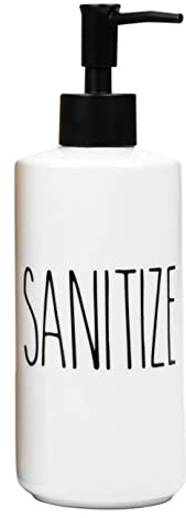 Heartland Home Porcelain 16oz Large Hand Sanitizer Pump for Hand Sanitizer Refill of Liquid Hand Sanitizer Gel. Empty Liquid Dispenser Bottle for Hand Sanitizers.