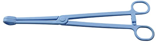 LQ Industrial Reptile Feeding Clip 24.5cm/9.64inch Blue Plastic Tong Tweezer Forcep for Tortoise Lizard Frog Spider Tarantulas