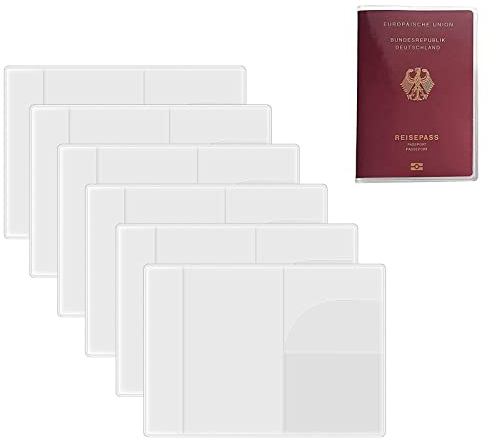 Reisepasshülle Transparent, 6 Pcs Gefroste Passhüllen, Passport Covers Transparent Protective Cover, Passport Cover Case