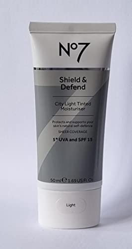 No7 Shield & Defend City Light Tinted Moisturiser - LIGHT - spf15, 50ml (pack of 1)