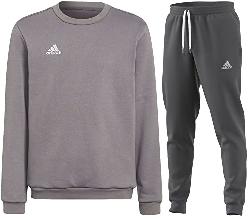 adidas Fußball Entrada 22 Sweatanzug Sweatshirt Jogginghose Herren grau Gr XL