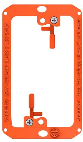 BWP Low Voltage Mounting Bracket 1 Gang, 1 Pack for Single Gang Wall Plate, Telephone Wires, Network Cables, HDMI, Coaxial, Speaker Cables - Low Voltage Box Cable Wall Plate Bracket, Mud Ring