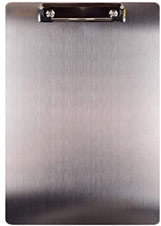 Doumneou Briefbeschwerer aus Metall, A4, aus Edelstahl, Clip Board, Ordner für Rechnungen, Schreibmappe, Tipp, Schiene für Unternehmen