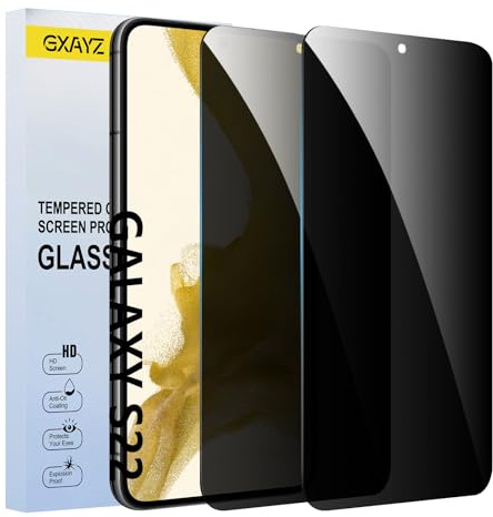 【2 Stück】 Sichtschutz Schutzfolie für Samsung Galaxy S22/S23,Privacy Panzer Schutz glas，Anti-Peeping Sichtschutzfolie，Anti-Spy Schutzglas