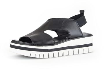 Gabor Damen Plateausandalen, Frauen Sandalen,Best Fitting,Freizeitschuhe,Strandschuhe,Plateausandaletten,Dicke Sohle,schwarz,39 EU / 6 UK