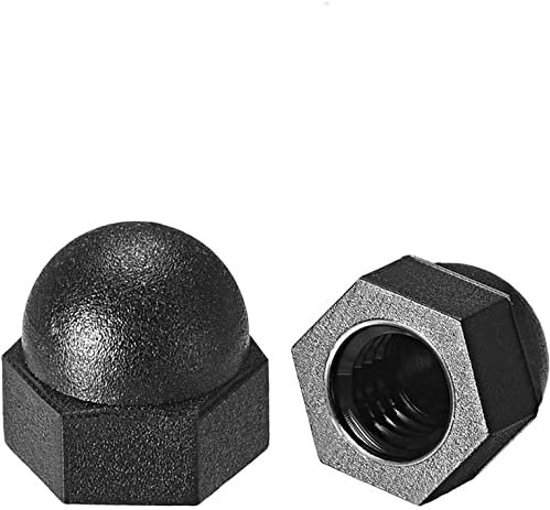 XYWHPGV Eichel Sechskant Hutmuttern - 20 Stück M5 Kuppelmuttern Nylon Sechskant Dekorative Hutmutter für Schrauben Bolzen Schwarz(e7c57 9066c 17610 4a7d7 491c9 8ed03