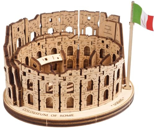 UGEARS Rome Colosseum 3d Puzzles for Adults - Model Building Kits Wood Puzzle Hobbies for Men - Rompecabezas 3d Para Adultos - Wooden Model Kit to Build