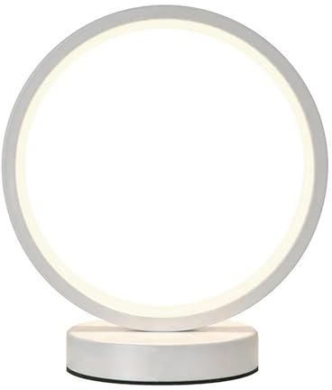 Lampada da Comodino con Controllo Touch, Lampada da Camera da Letto Lampada da Scrivania Moderna a LED con Porta USB Lampada da Tavolo Corta Dimmerabile a 3 Vie Per Piccoli Spazi(Tonalità tricolore)