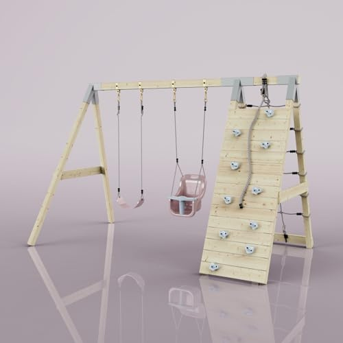PolarPlay Klettergerüst Kuckuck aus Holz in Rosa