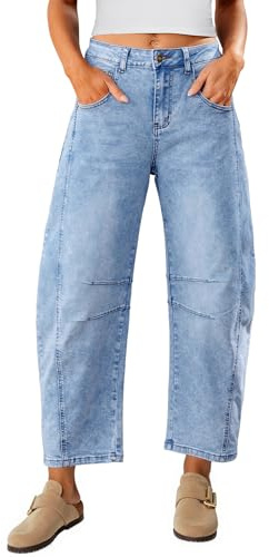 Vetinee Pantaloni Donna Jeans Jeans Vita Bassa Donna Blu Roadnight Taglia Large: EU 42-44