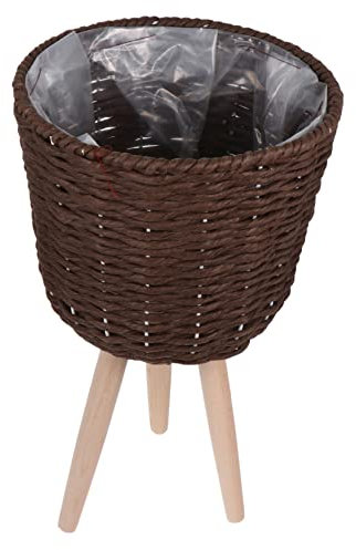 Parliky Eleganter Blumentopf-eckhalter Aus Rattan Aus Holz für Bonsai-Pflanzen Verleiht Ihrem Wohnraum Stil