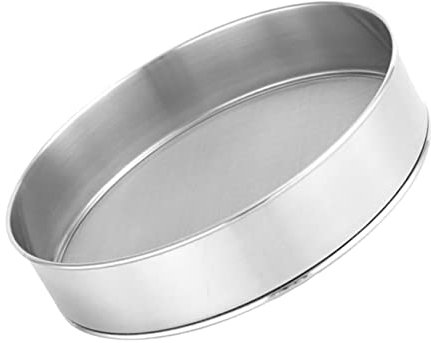 CIYODO Setaccio per Farina a Maglie in Acciaio 30 Cm Manico Portatile, Filtro Rotondo per Zucchero a Velo, per Impasti di Pane, Pizza e Torte in Cucina Casalinga