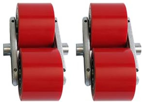 Rouleaux de transpalette, ensemble de rouleaux de transpalette roulement à billes intégré alésage 20 mm, diamètre 80 mm, largeur 70 mm roues en polyuréthane PU robustes 80x70x20 mm accessoires de char