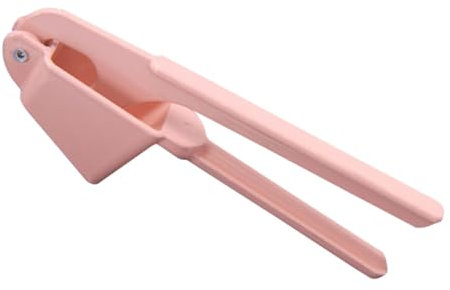 COLLBATH Multifunction Garlic Press and Slicer Alloy Kitchen Garlic Mincer Crusher Pink for Cooking and Food Preparation