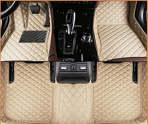 DZSFDGDDFGD Autoteppich Fußmatten Auto-Fußmatten Nach Maß Für A5 Limousine (Vier Türen) 2017 2018 2019 2020 2021 Auto-Fußpolster(Beige)