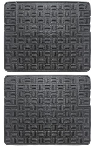 Auto Accessori Lupex - Tappetini 2pz Salva Tappeto Moquette in Gomma, Adattabili, Antiscivolo e Resistenti per Protezione da Sporco, Fango, Neve e Acqua